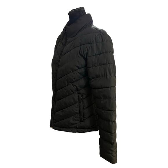 GAP Black Zip Front High Neck Puffer Jacket Size M - Picture 2 of 10